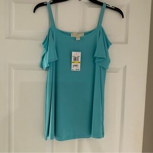 Michael Kors Aqua cold shoulder top